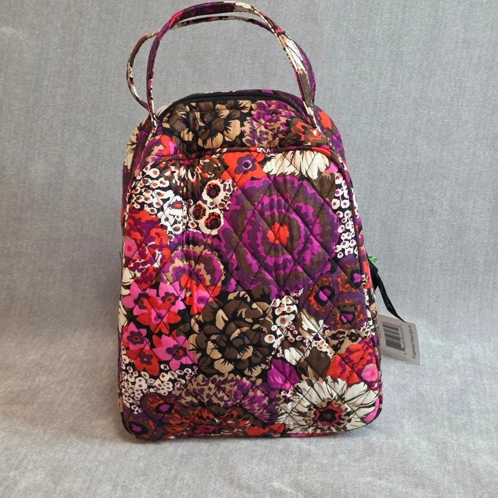 New Vera Bradley Lunch Bunch Bag Rosewood Floral Quilted Insulated Boho Travel